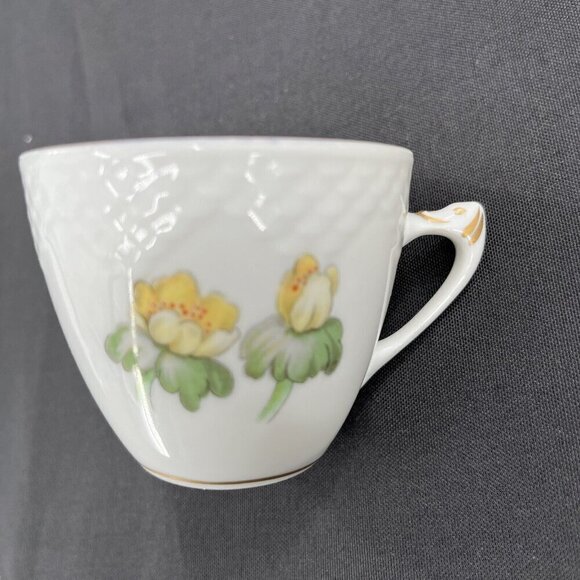 Bing & Grondahl B&G Kjobenhavn Denmark Porcelain Cups Saucers Yellow Set of 2 - Picture 6 of 10